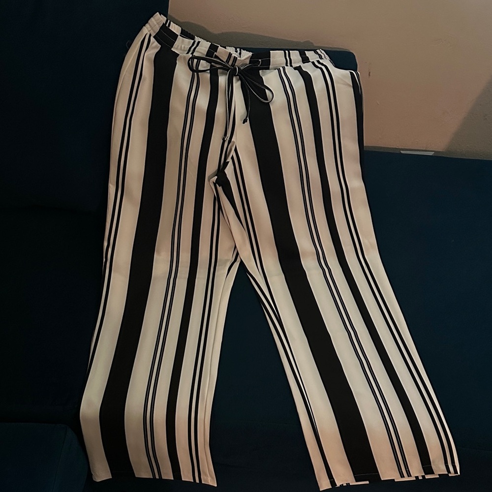 K Jordan Monochrome Striped Trousers
